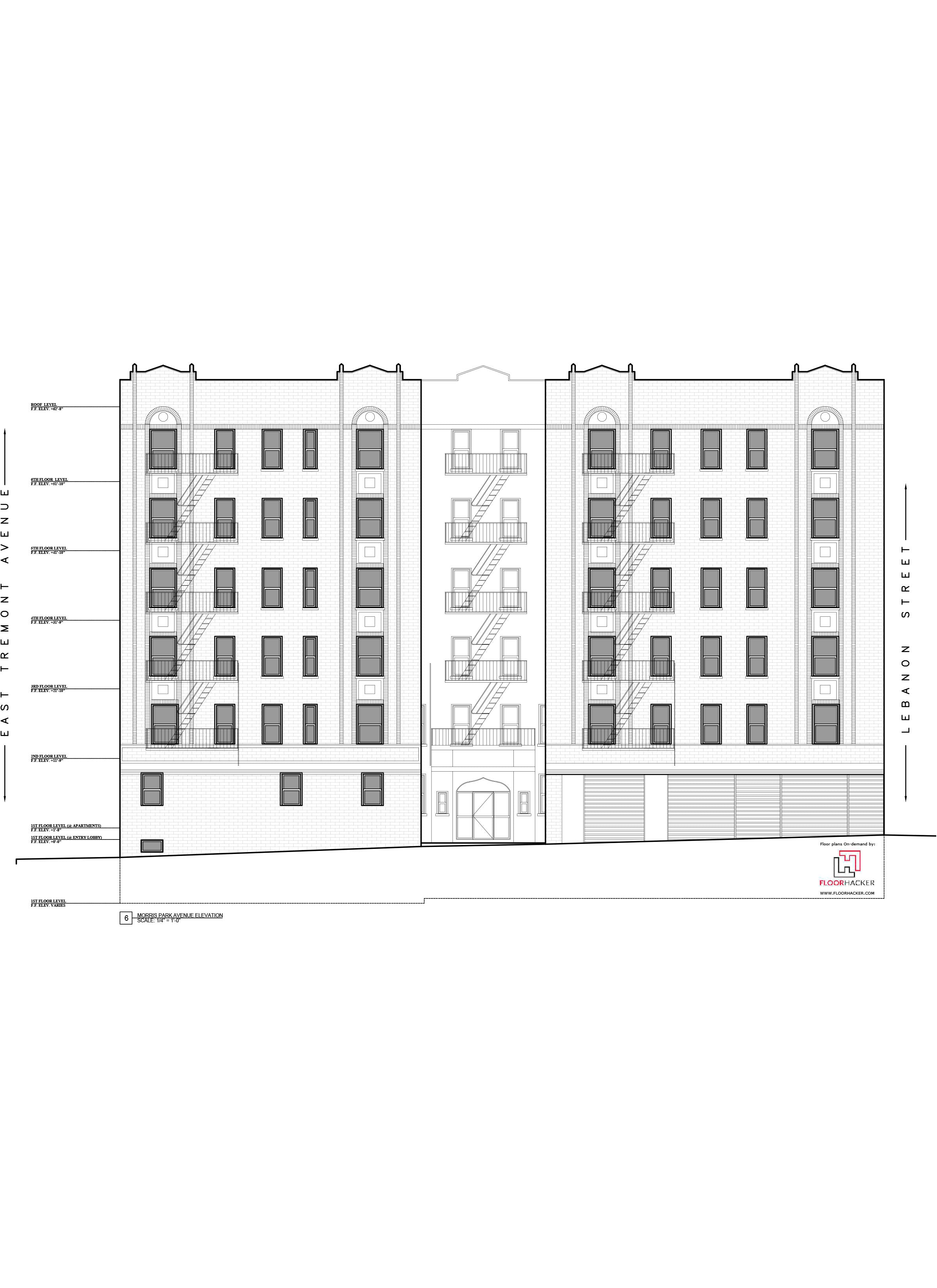 As Built Drawings _Multifamily Building Elevations_Bronx, NY