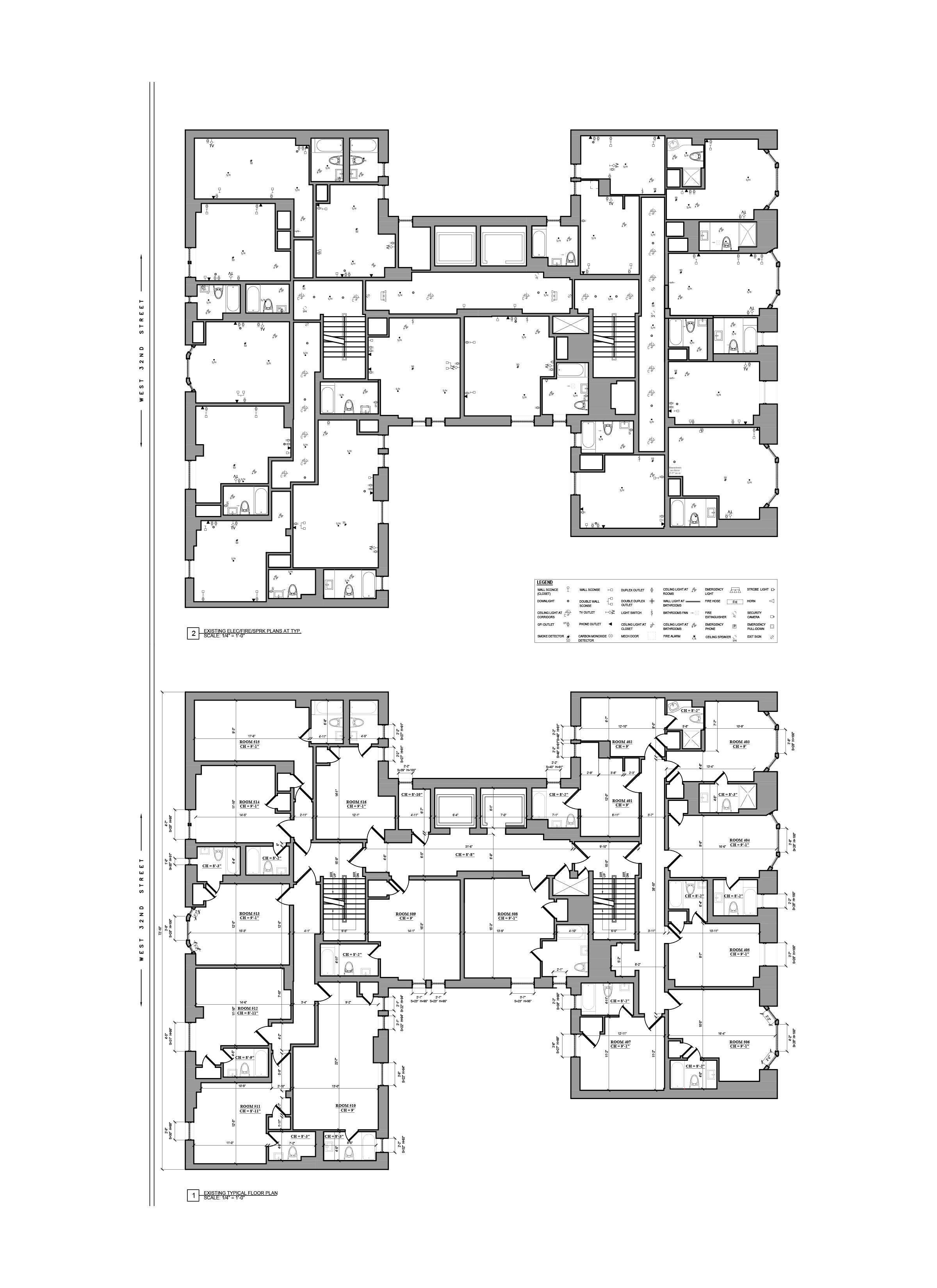 As Built Drawing - Building Survey_Hotel Floor Plan_ NYC