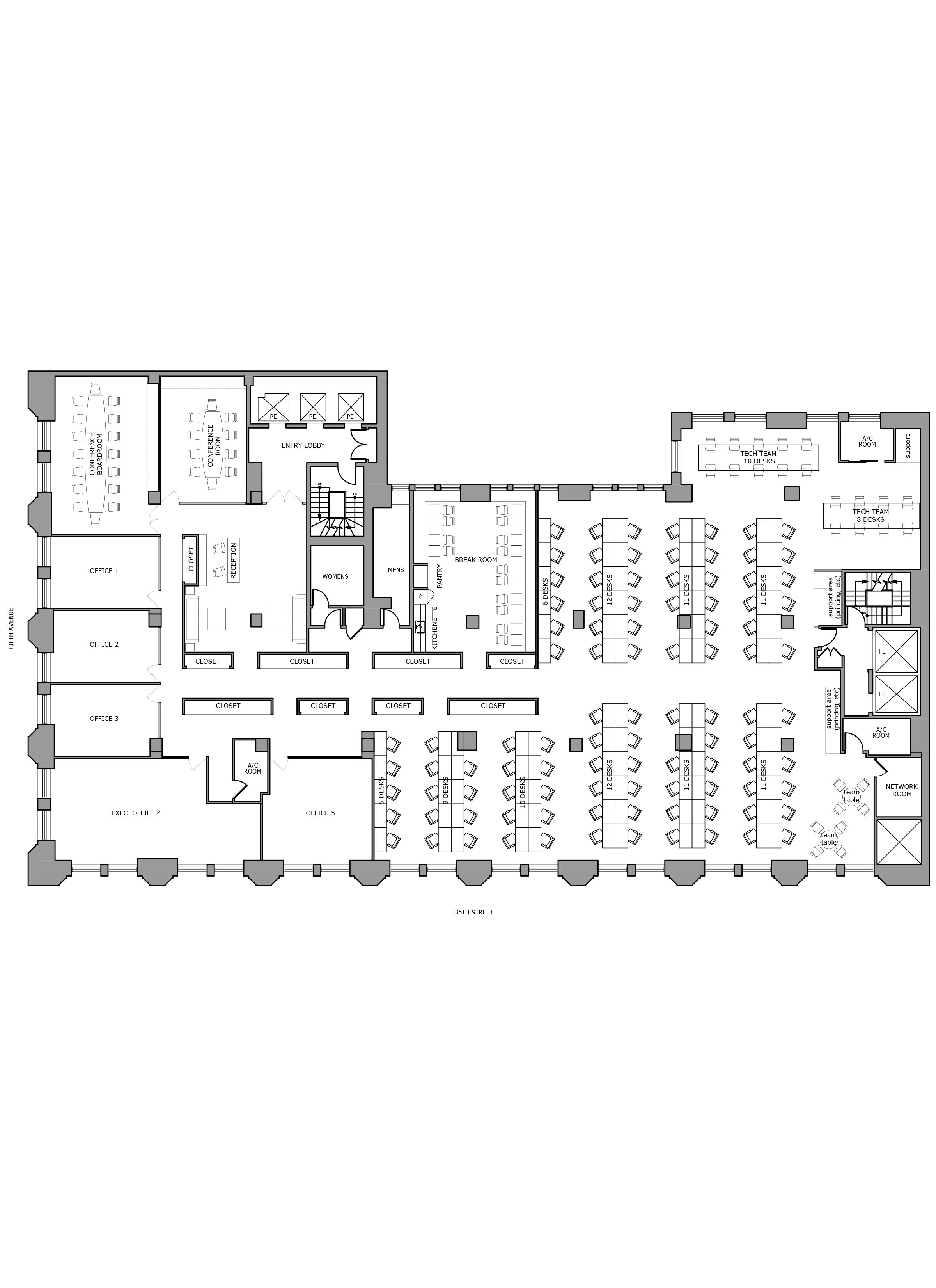 Floor plan design_Office test fit_NYC 11