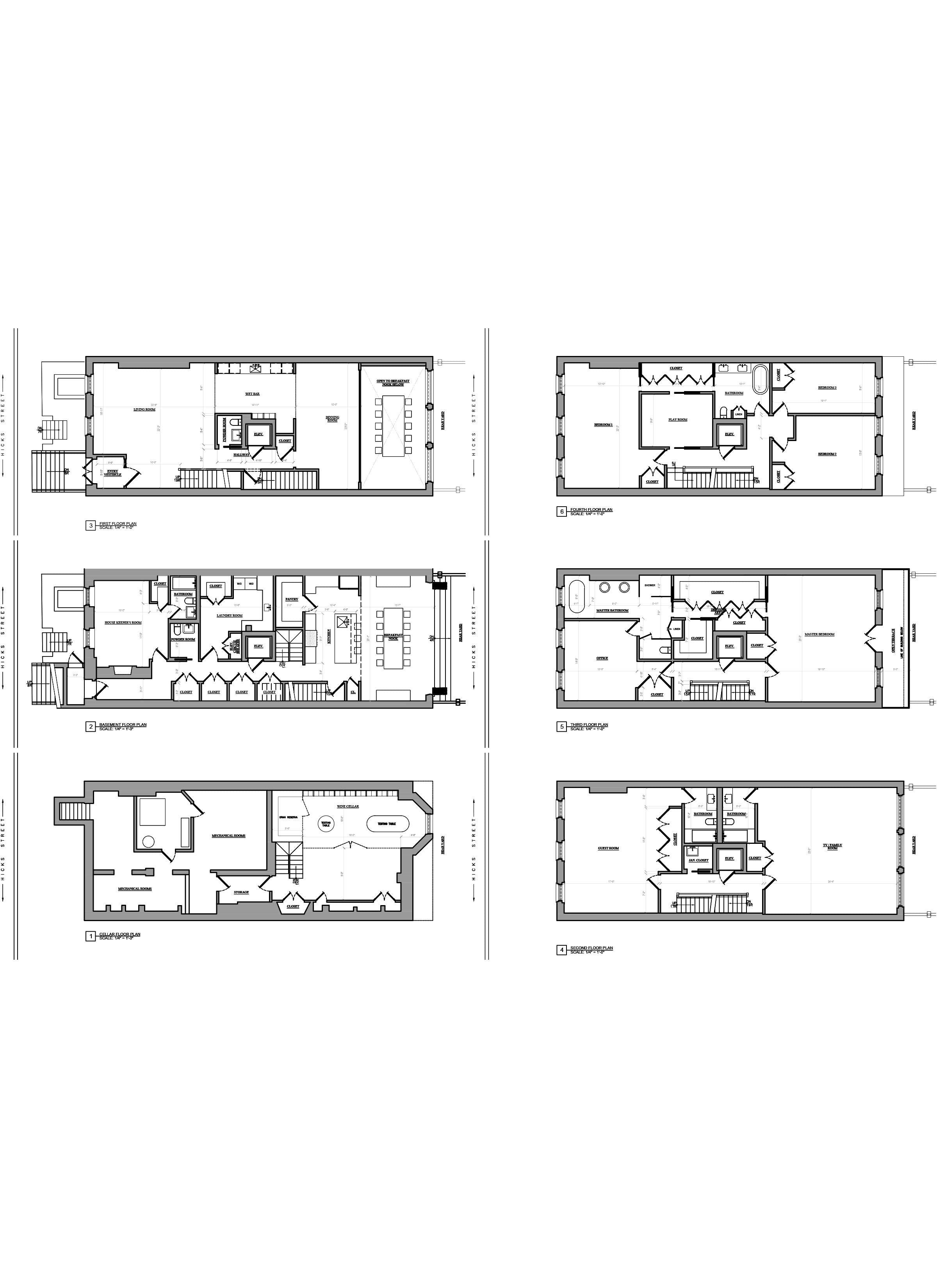 Floor plan design - AutoCAD drafting _Town house_NYC