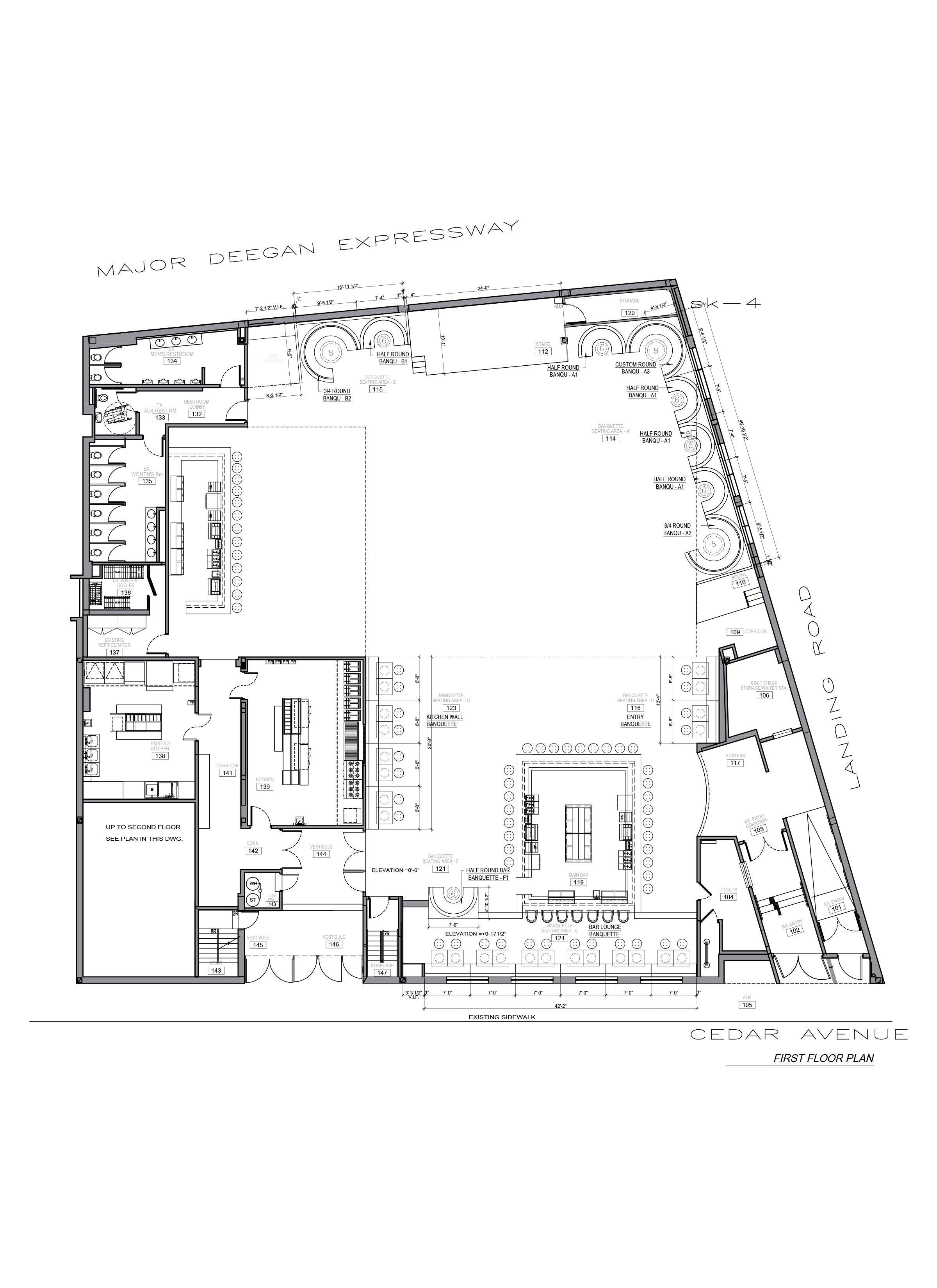 Floor plan design_Restaurant & Bar_Salsa con Fuego_Bronx, NY